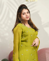 Organza handworked salwar suit